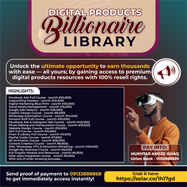 Digital Products Billionaire Library